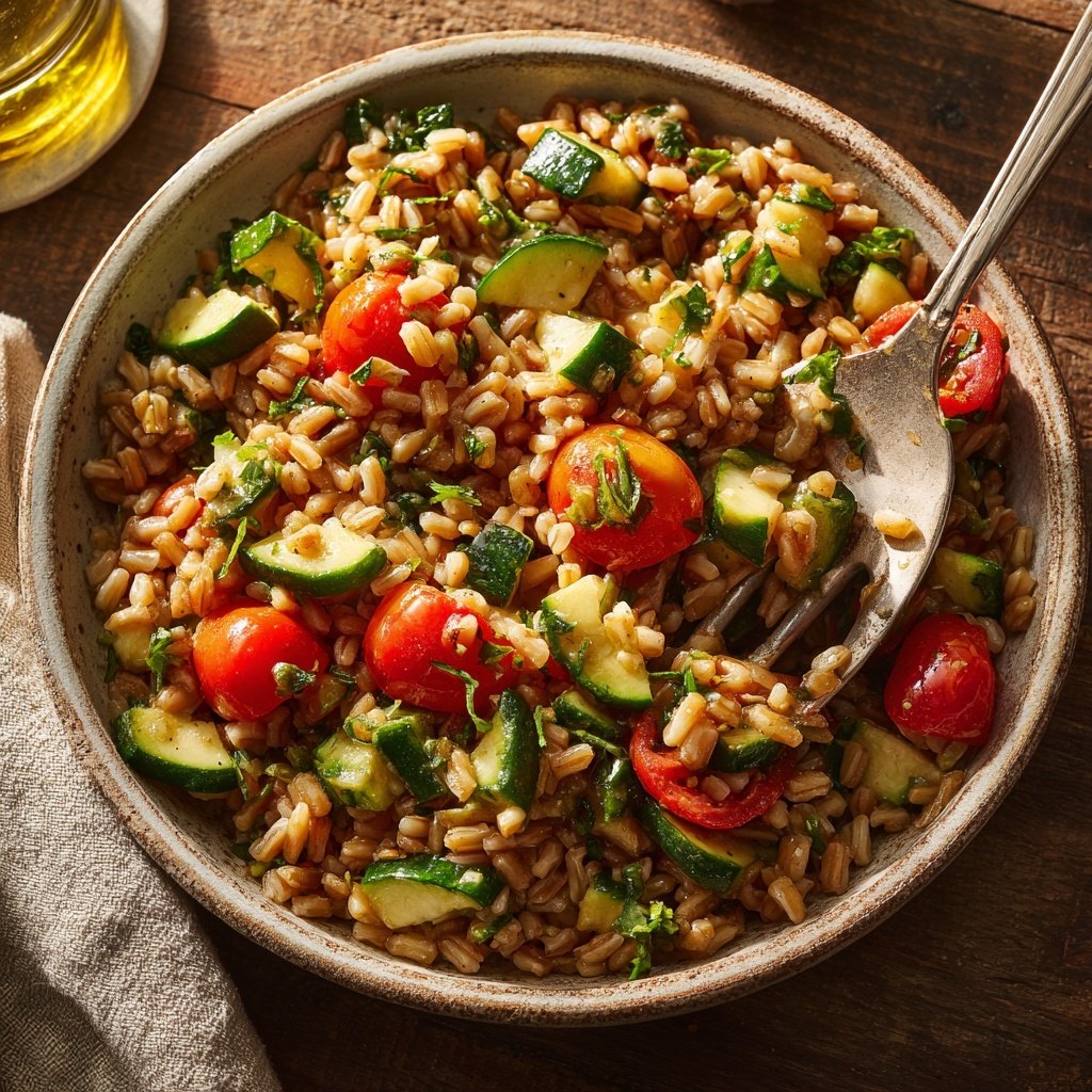 Healthy Lunch Farro Salad