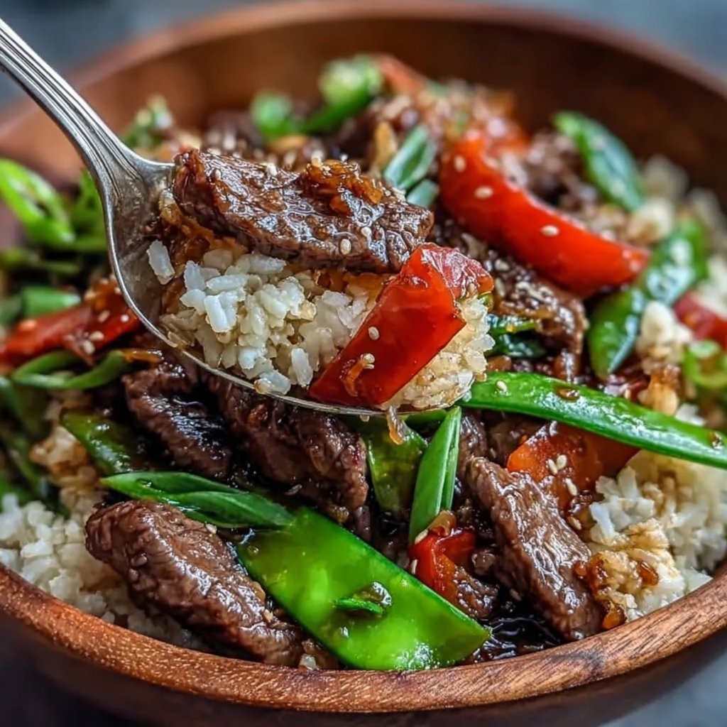 Beef And Veggie Rice Bowl