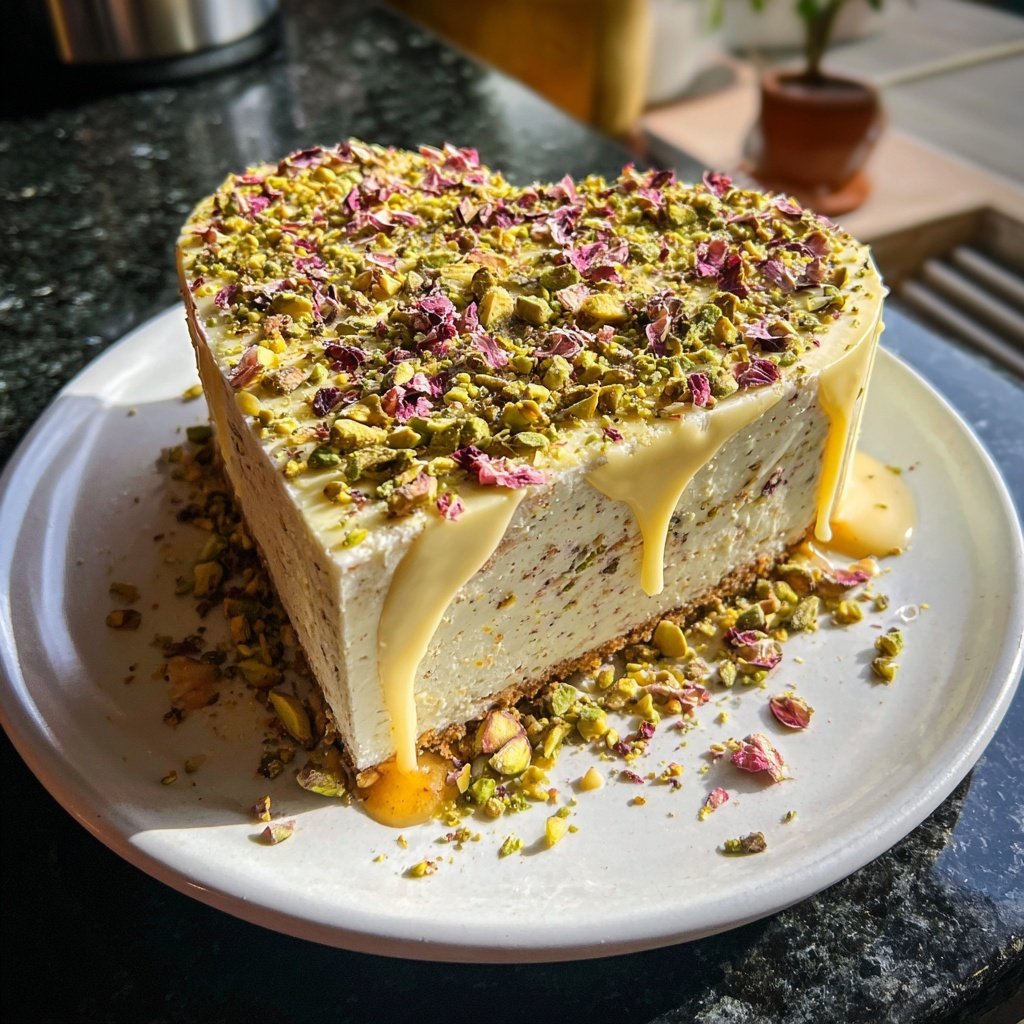 Mini Heart Cake with Lemon Pistachio Cream