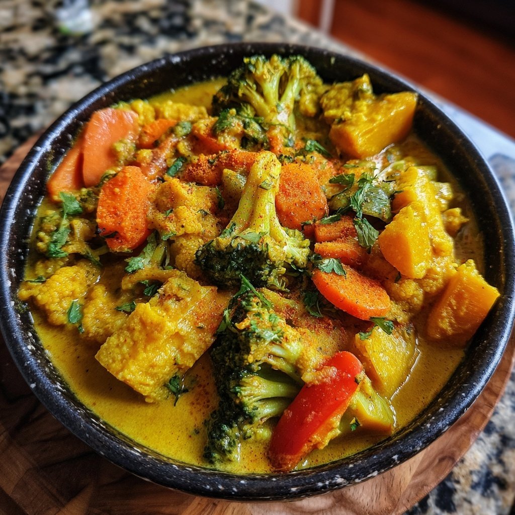 Healthy Crockpot Vegetable Korma