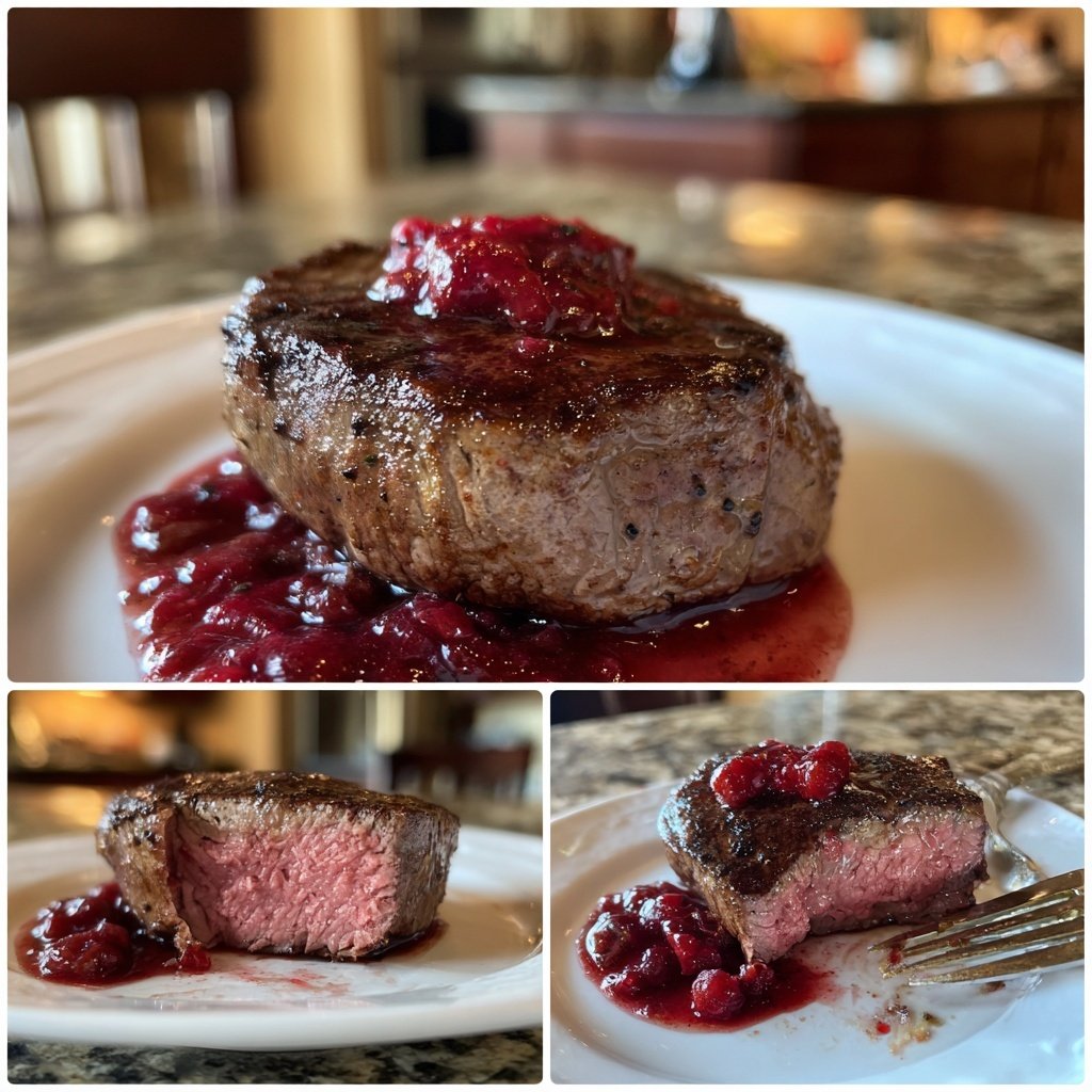 Beef Medallions with Raspberry Sauce