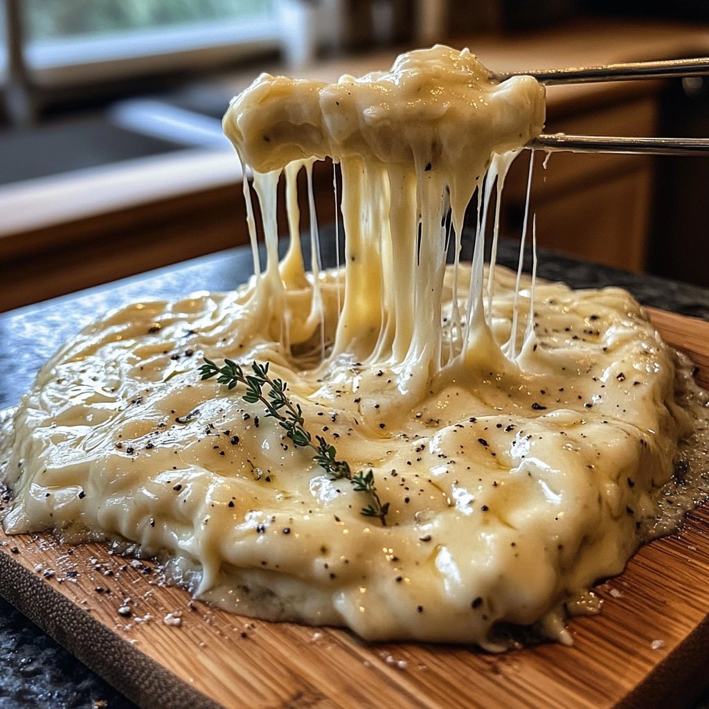 Fondue with White Wine and Thyme