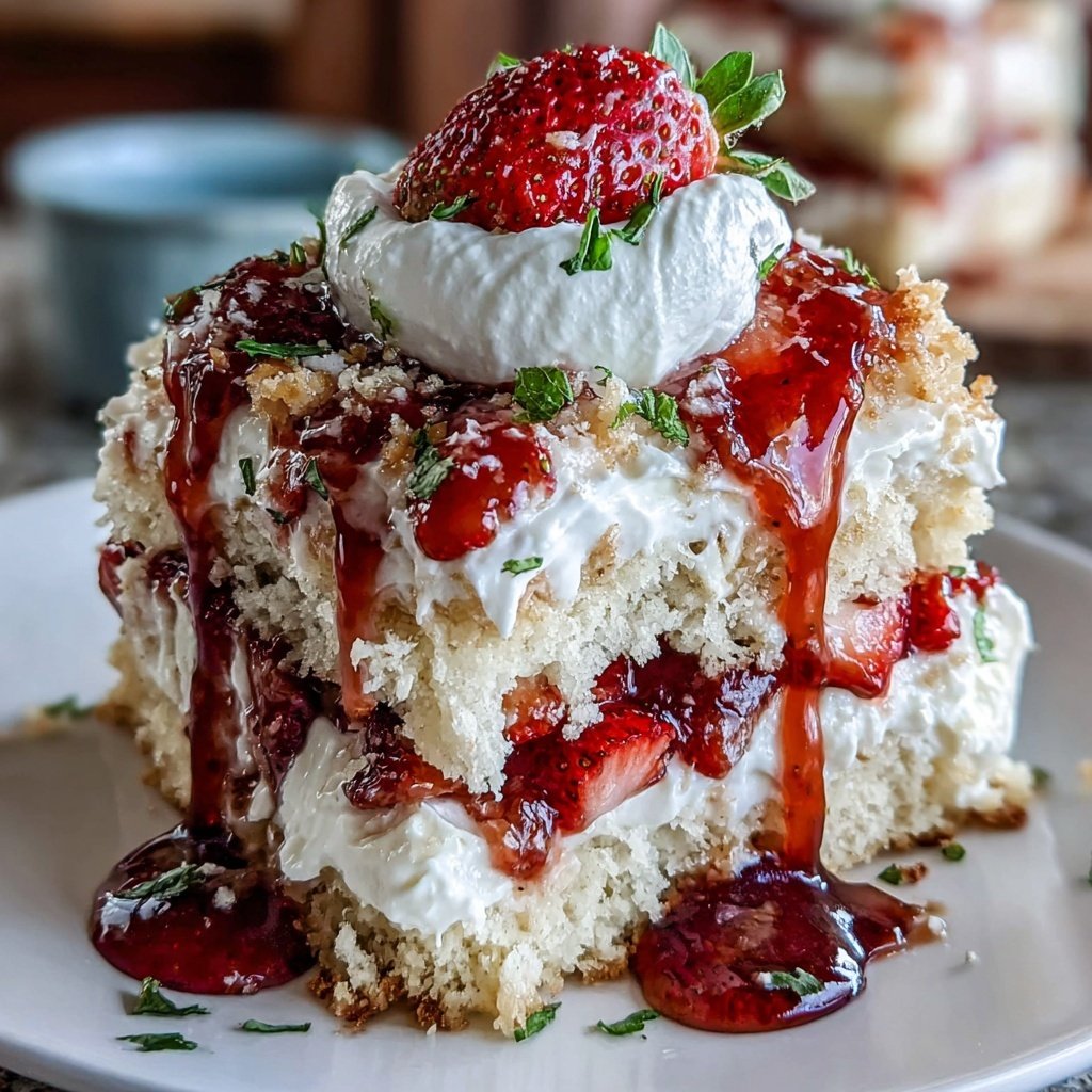 Strawberry Shortcake Sheet Cake