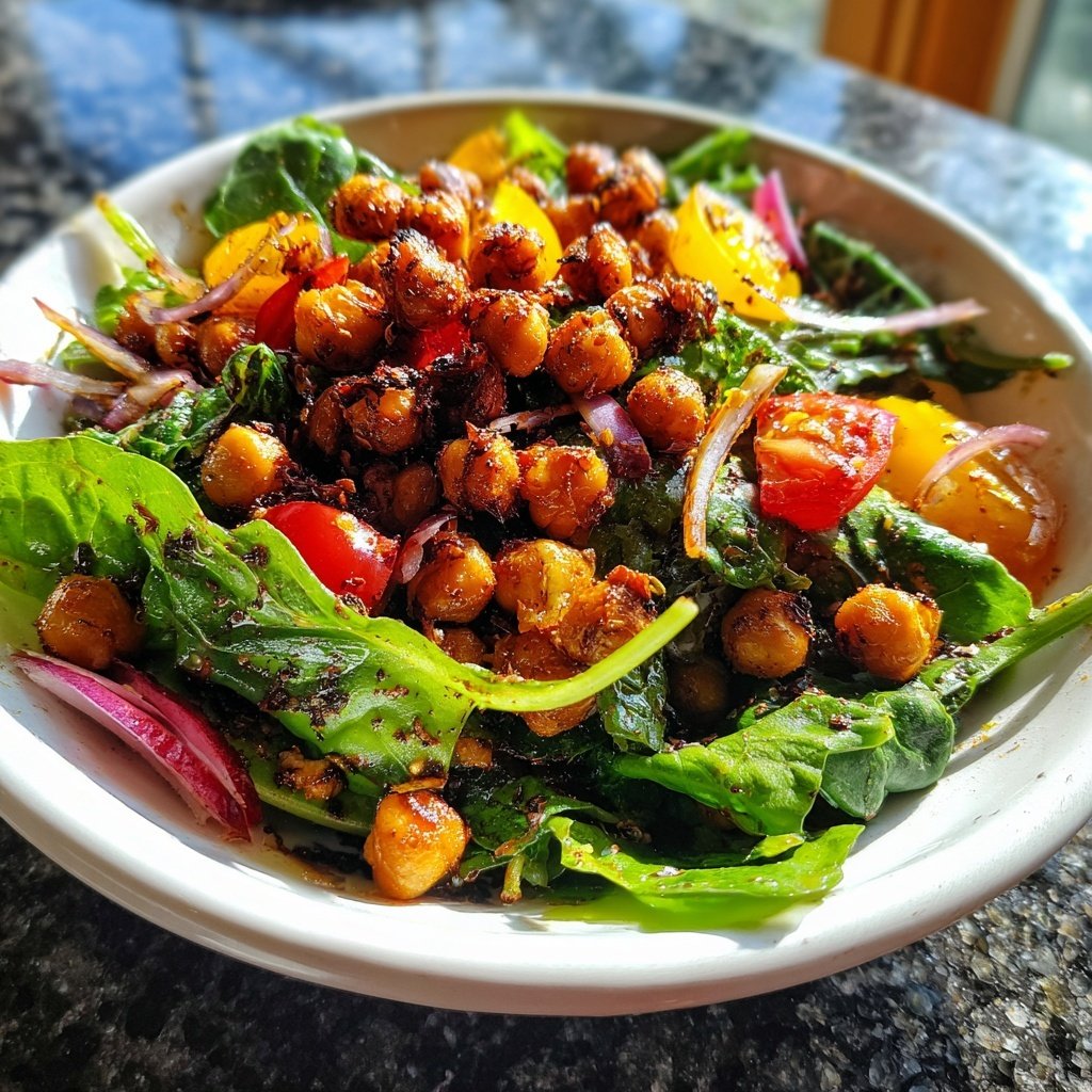 Healthy Roasted Chickpea Salad