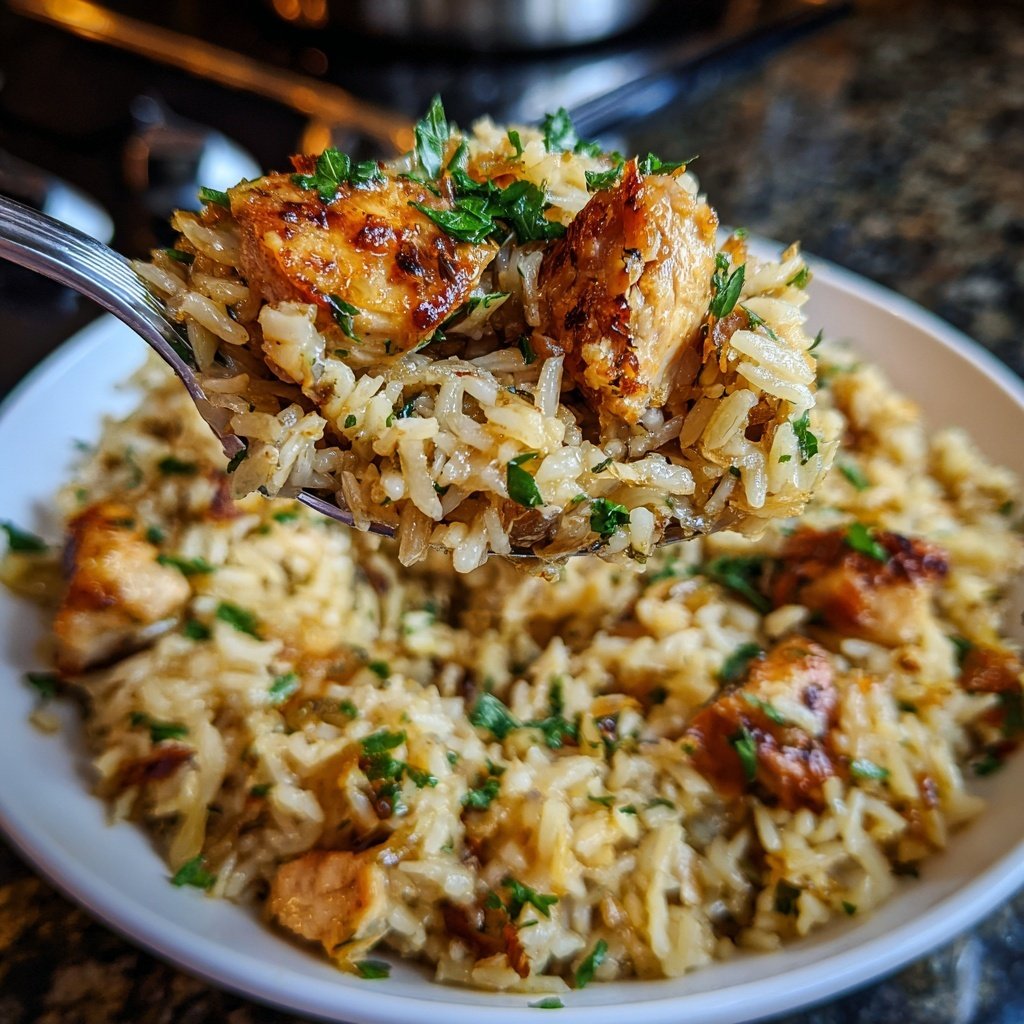 One Pot Chicken And Rice With Garlic