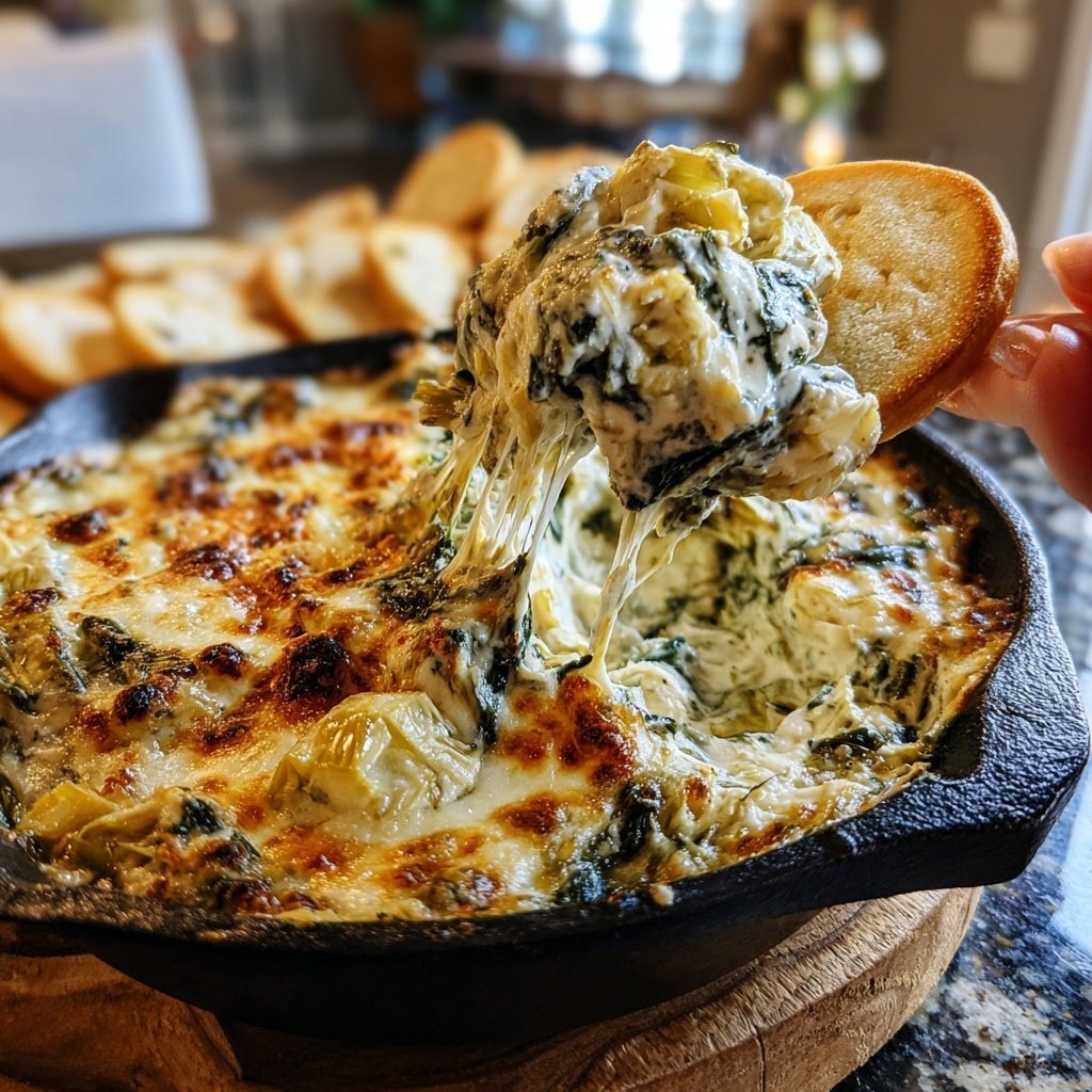 Super Bowl Spinach Artichoke Dip