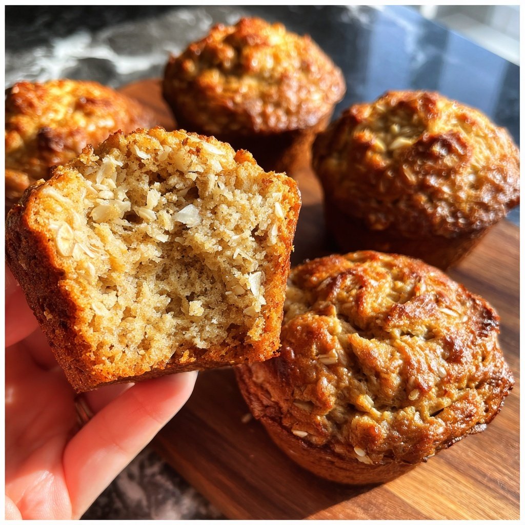 Healthy Banana Oat Muffins