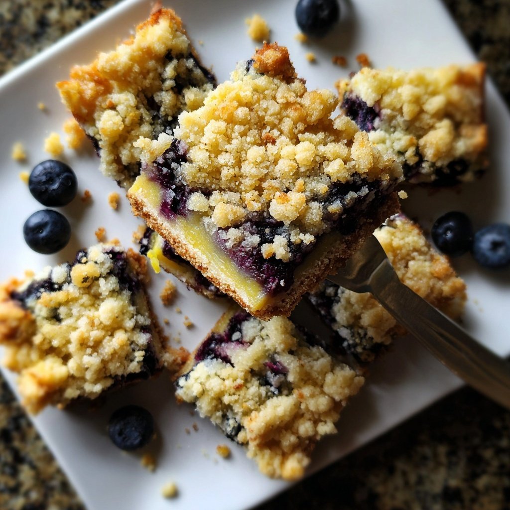 Lemon Blueberry Yogurt Crumb Bars