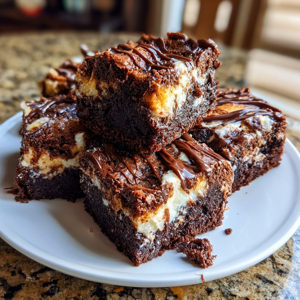 Cottage Cheese Brownies with Vanilla Swirl