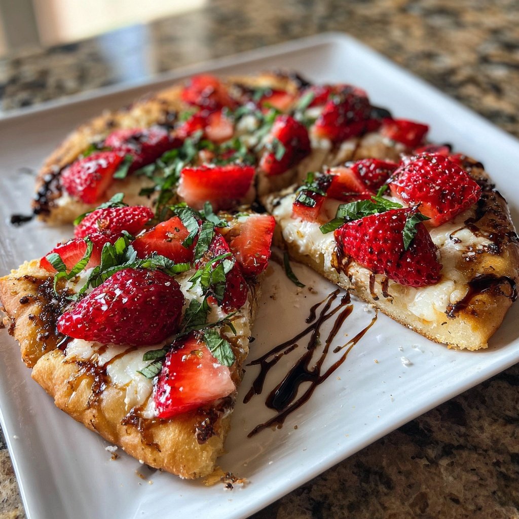 Flatbread with Strawberries and Balsamic
